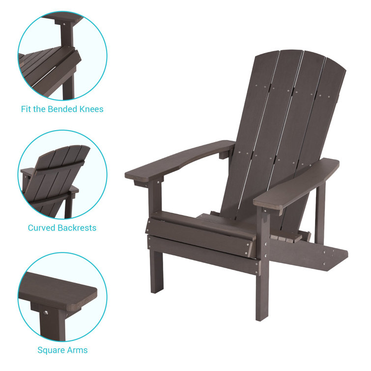 Highland Dunes Black Composite Adirondack Chair Wayfair